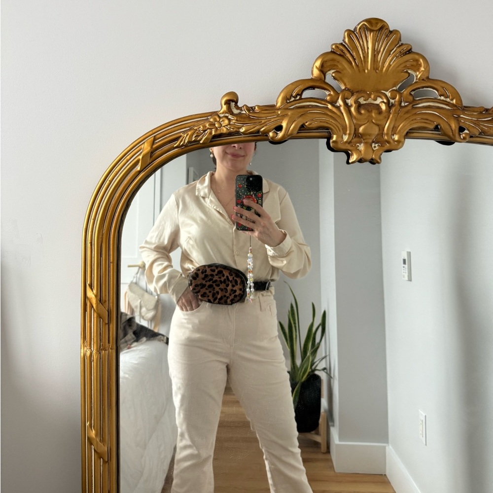 Cream long sleeved button up blouse from ASOS Design